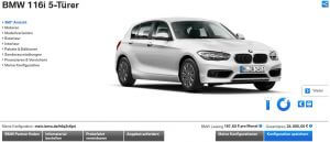 Online-Konfigurator von BMW (Quelle: Bmw.de)