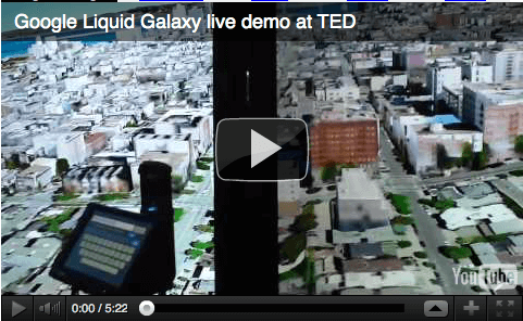 Google Liquid Galaxy live demo at TED, youtube