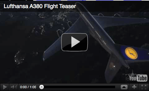 Lufthansa A380 Flight teaser, youtube