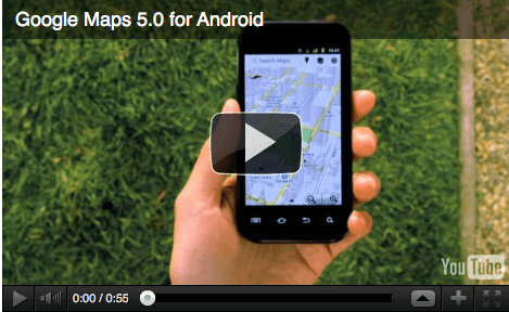 Google Maps Android, youtube
