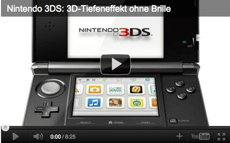 Nintendo 3DS, youtube